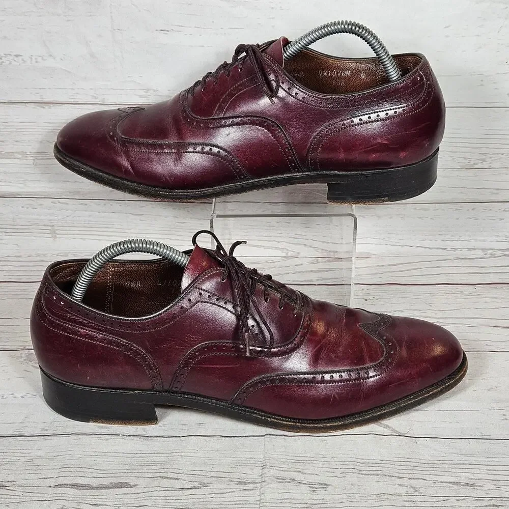 Wright Arch Whippet II Collection Mens Wingtip Oxford Dress Shoes 9.5 A USA Made